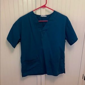 Caribbean Blue Scrub Top
